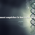 comment empêcher le bac à eau de geler