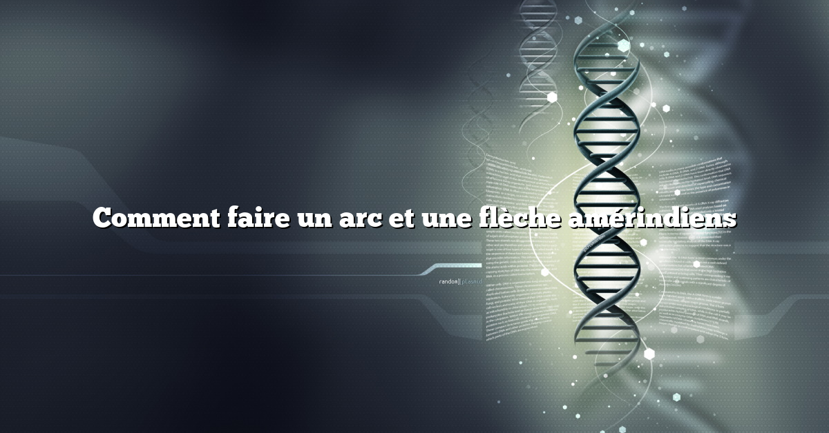 Comment faire un arc et une flèche amérindiens