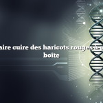 comment faire cuire des haricots rouges à partir d’une boîte