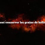 Comment conserver les grains de kéfir d’eau