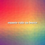 cuanto vale un burro