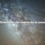 Domanda: che sapore ha la yuca