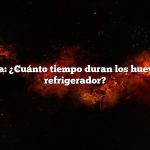 Pregunta: ¿Cuánto tiempo duran los huevos en el refrigerador?
