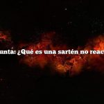 Pregunta: ¿Qué es una sartén no reactiva?