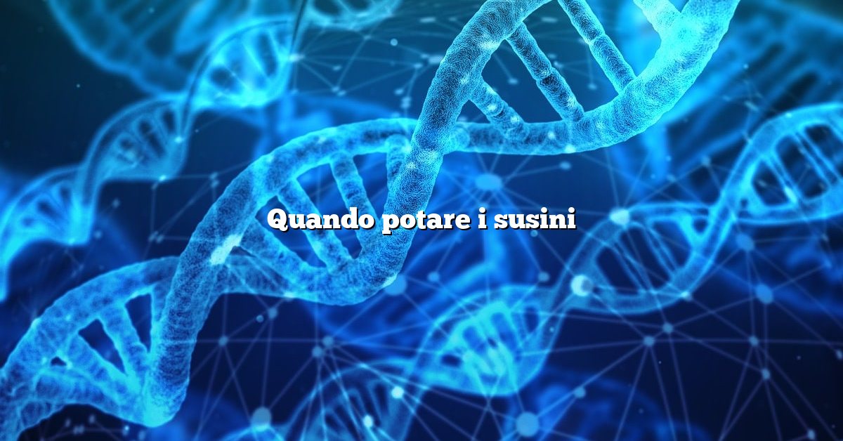 Quando potare i susini