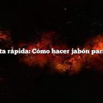 Respuesta rápida: Cómo hacer jabón para vender