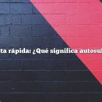 Respuesta rápida: ¿Qué significa autosuficiente?