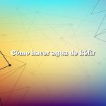 Cómo hacer agua de kéfir