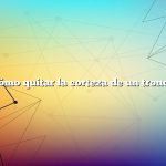 Cómo quitar la corteza de un tronco