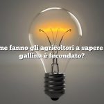 Domanda: come fanno gli agricoltori a sapere se un uovo di gallina è fecondato?