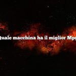 Quale macchina ha il miglior Mpg