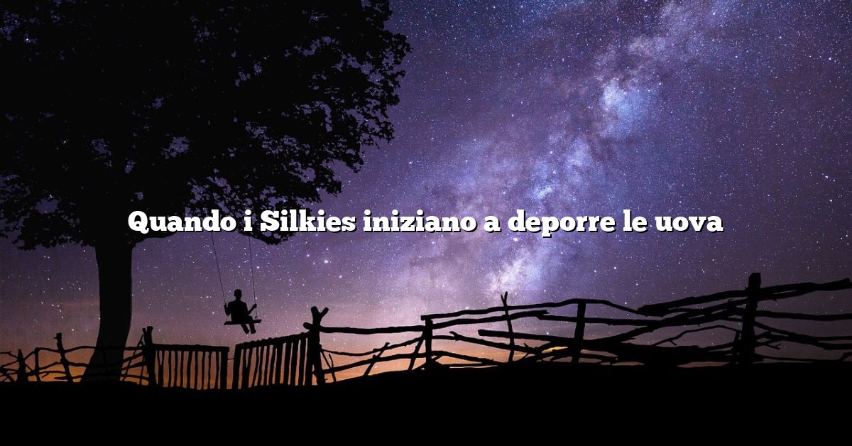 Quando i Silkies iniziano a deporre le uova