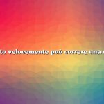 Quanto velocemente può correre una capra