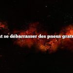 Comment se débarrasser des pneus gratuitement