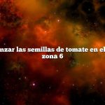 Cuándo comenzar las semillas de tomate en el interior de la zona 6