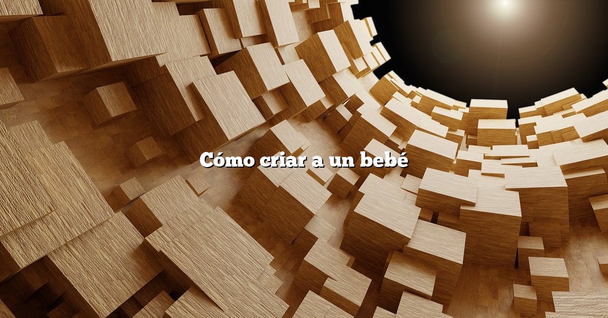 Cómo criar a un bebé
