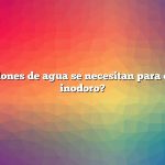 ¿Cuántos galones de agua se necesitan para descargar un inodoro?