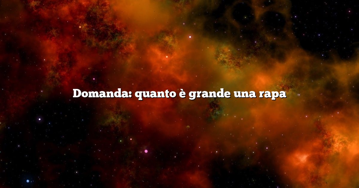 Domanda: quanto è grande una rapa