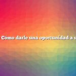 Pregunta: Cómo darle una oportunidad a un caballo