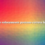 Quanto velocemente possono correre le capre