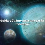 Respuesta rápida: ¿Cuánto pesa una yarda de concreto triturado?