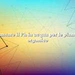 Come abbassare il Ph in acqua per le piante in modo organico