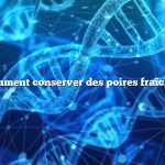 comment conserver des poires fraîches