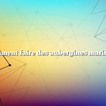 Comment faire des aubergines marinées