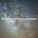 Comment obtenir un géomètre