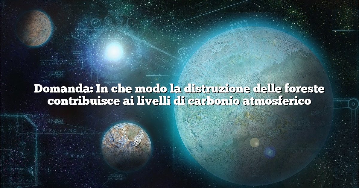 Domanda: In che modo la distruzione delle foreste contribuisce ai livelli di carbonio atmosferico