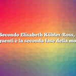 Domanda: Secondo Elisabeth Kübler-Ross, quale delle seguenti è la seconda fase della morte