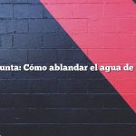 Pregunta: Cómo ablandar el agua de pozo
