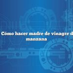 Pregunta: Cómo hacer madre de vinagre de sidra de manzana