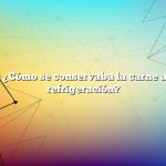 Pregunta: ¿Cómo se conservaba la carne antes de la refrigeración?