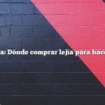 Pregunta: Dónde comprar lejía para hacer jabón