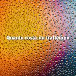 Quanto costa un tratteggio