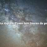 Respuesta rápida: Cómo leer líneas de propiedad