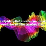 Respuesta rápida: ¿Qué sucede con los artículos no vendidos en Flea Market Flip?