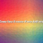 Come fare il succo d’uva dall’uva