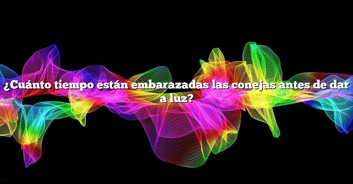 ¿Cuánto tiempo están embarazadas las conejas antes de dar a luz?