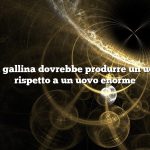 Perché una gallina dovrebbe produrre un uovo grande rispetto a un uovo enorme