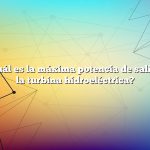 Pregunta: ¿Cuál es la máxima potencia de salida posible de la turbina hidroeléctrica?