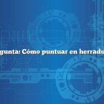 Pregunta: Cómo puntuar en herraduras