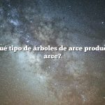 Pregunta: ¿Qué tipo de árboles de arce producen jarabe de arce?