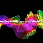 Quand le chauffe-eau a-t-il été inventé