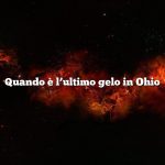 Quando è l’ultimo gelo in Ohio