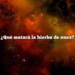 ¿Qué matará la hierba de nuez?