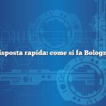 Risposta rapida: come si fa Bologna