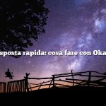 Risposta rapida: cosa fare con Okara