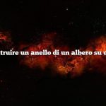 Come costruire un anello di un albero su un pendio